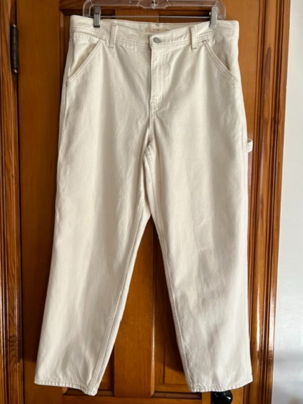 Levi's Premium Boy Jean Ivory Denim Carpenter Pants  Women's Size 30